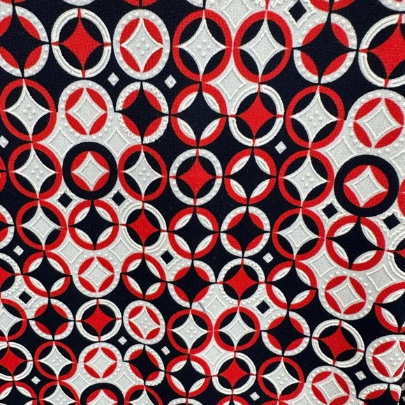 RUBY RD Red-Black bell sleeve plus size polyester stretch coastal grandma top 2X - Picture 5 of 11